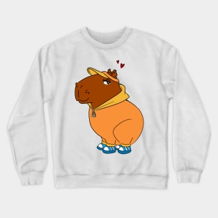 Sporty Capybara Crewneck Sweatshirt